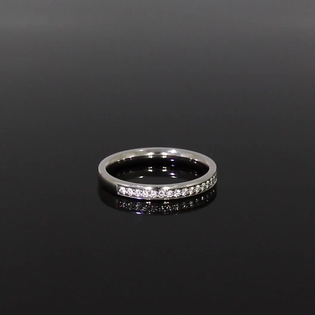 Brilliant Cut Diamond Half Eternity Ring 0.24ct in Platinum