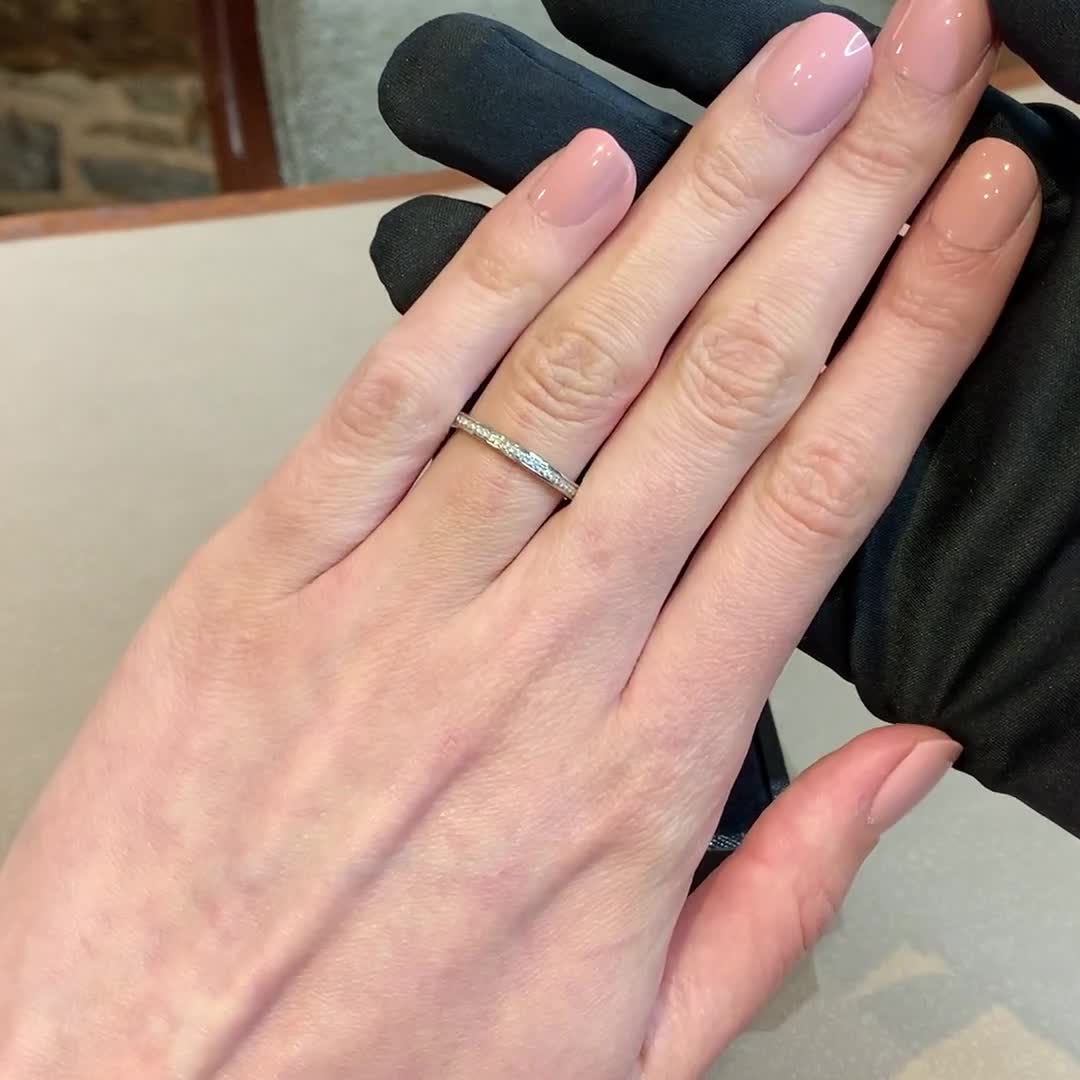 Brilliant Cut Diamond Half Eternity Ring 0.24ct in Platinum