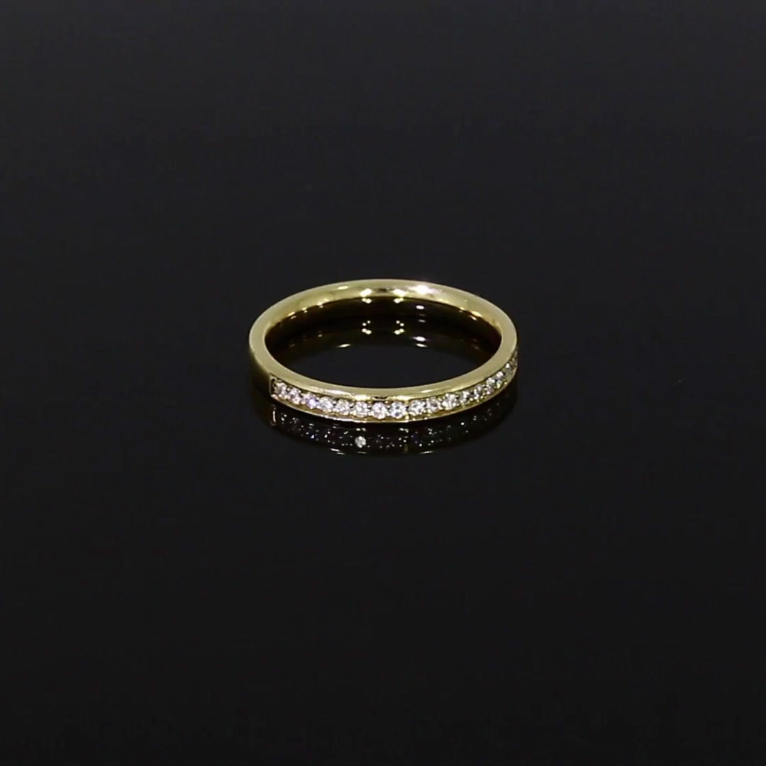 Brilliant Cut Diamond Half Eternity Ring 0.24ct in 18ct Yellow Gold