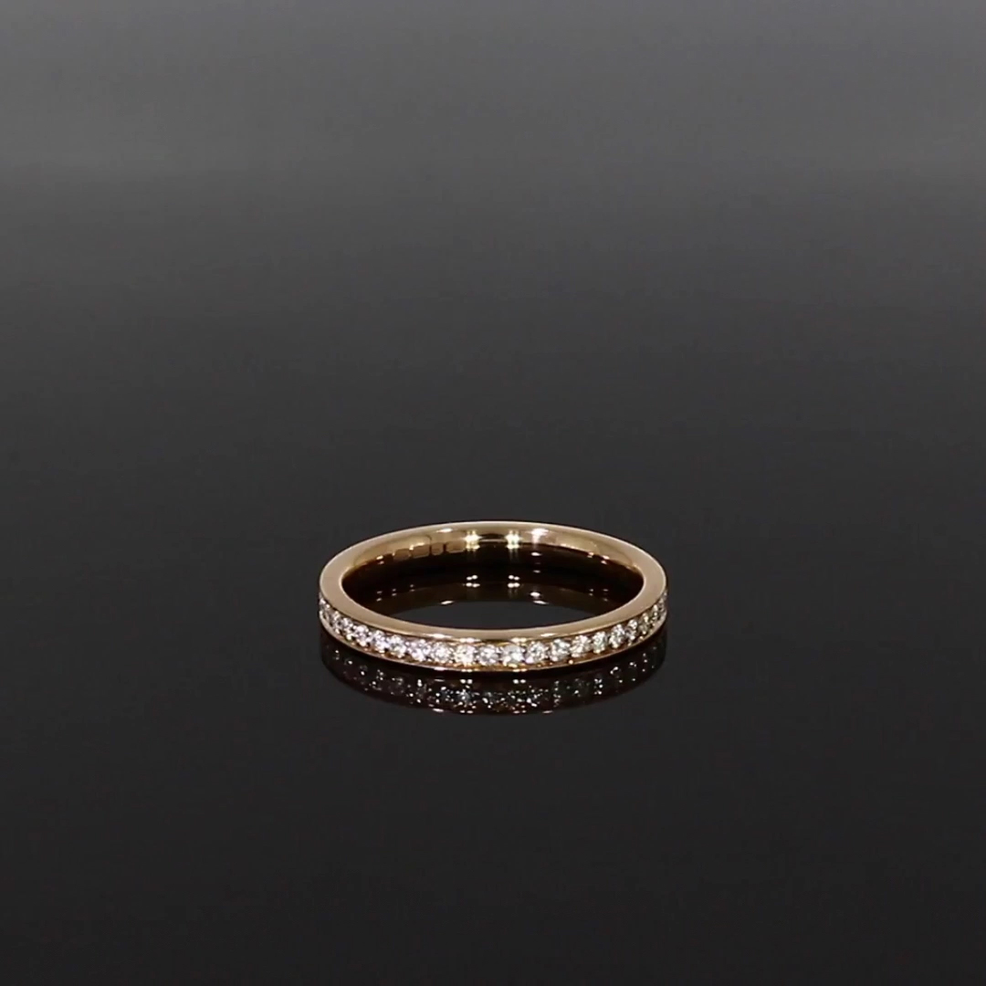 Brilliant Cut Diamond Eternity Ring 0.48ct in 18ct Rose Gold