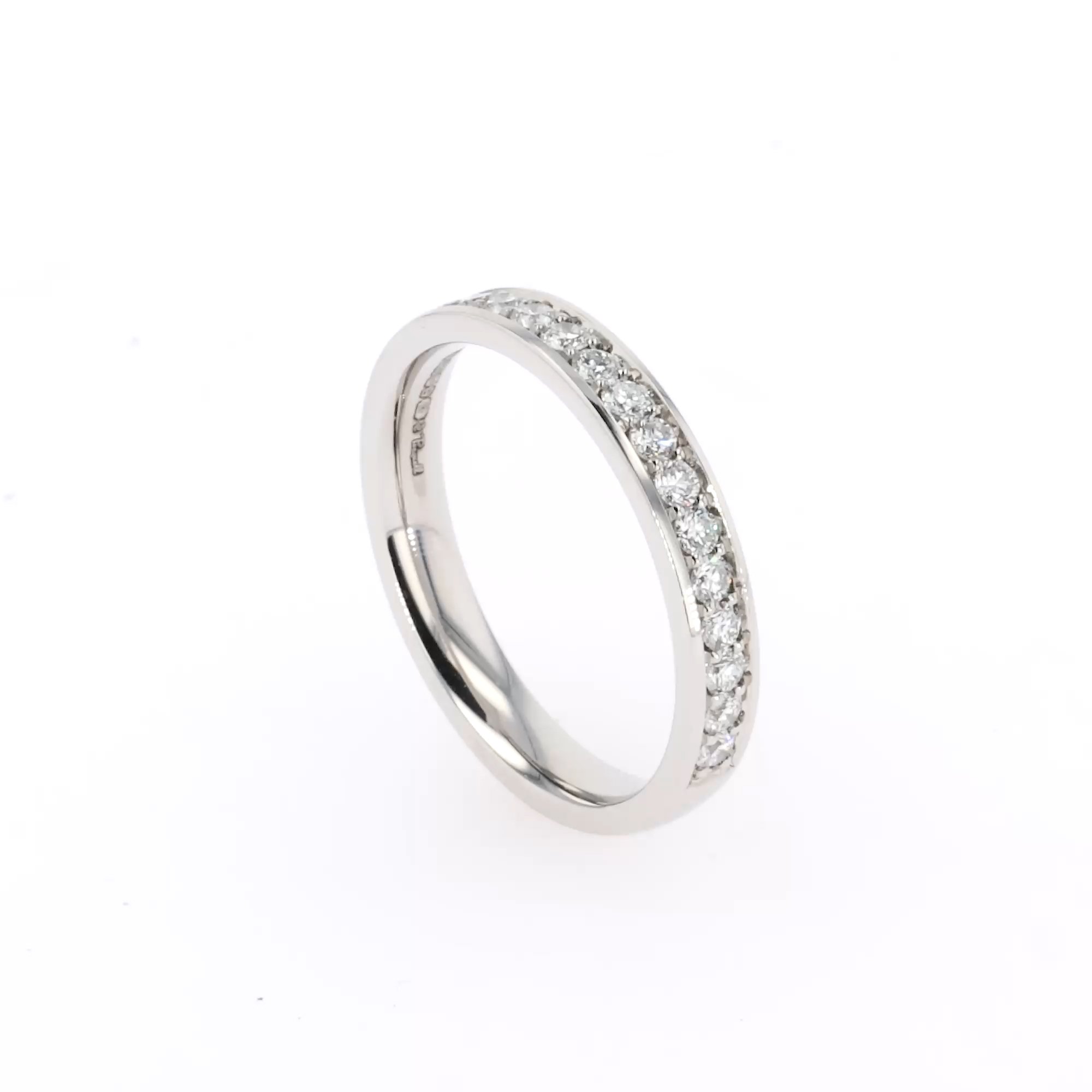 Brilliant Cut Diamond Half Eternity Ring 0.40ct in Platinum