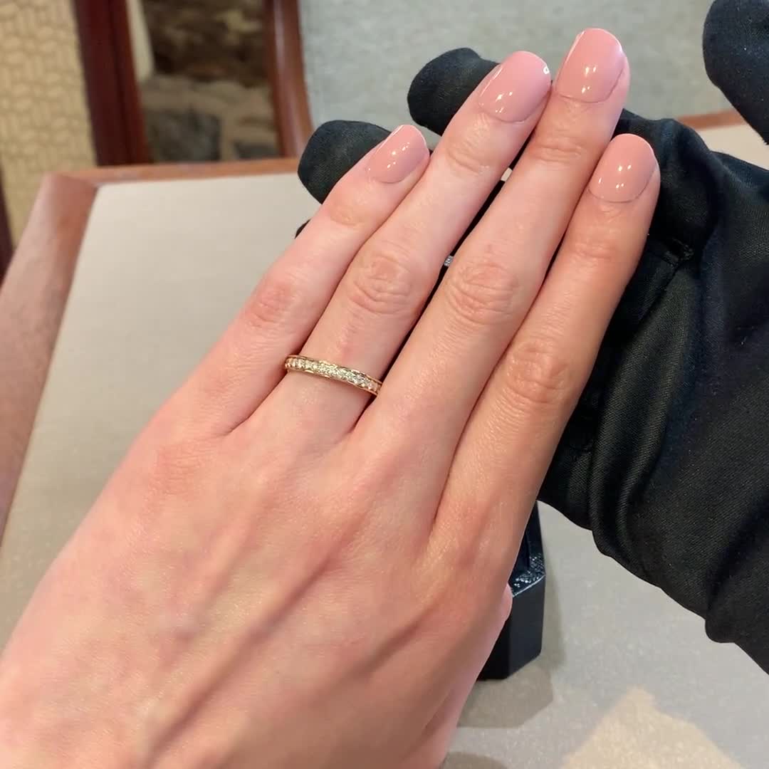 Brilliant Cut Diamond Half Eternity Ring 0.45ct in 18ct Rose Gold