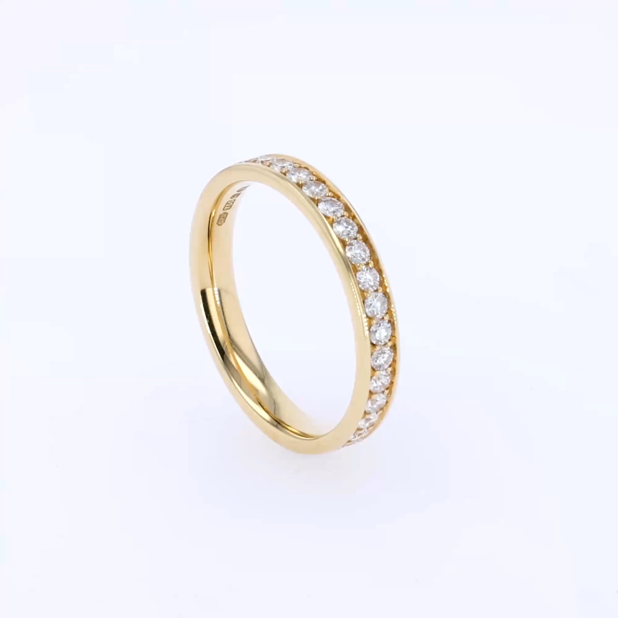 Brilliant Cut Diamond Eternity Ring 0.75CT in 18CT Yellow Gold