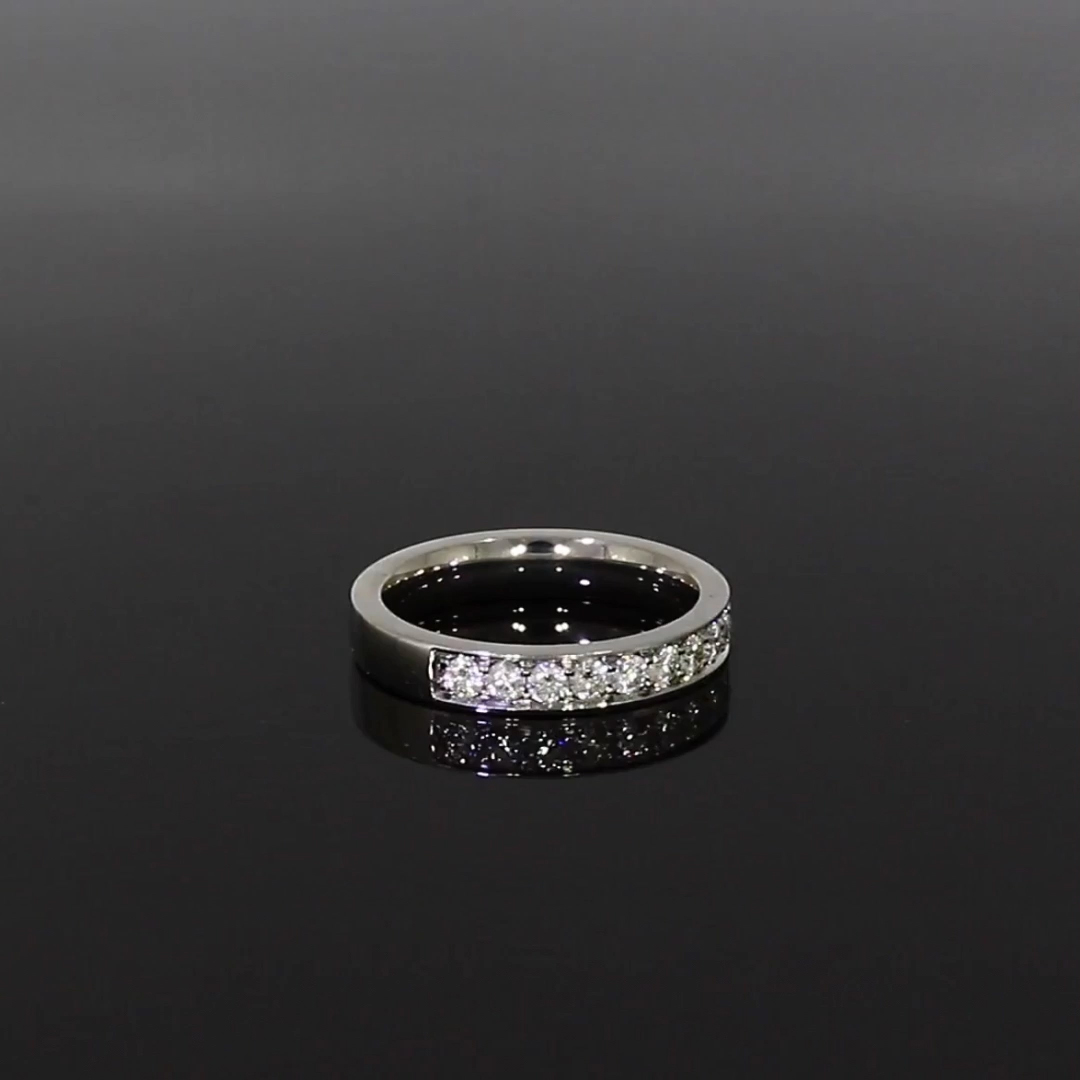 Brilliant Cut Diamond Half Eternity Ring 0.45ct in Platinum