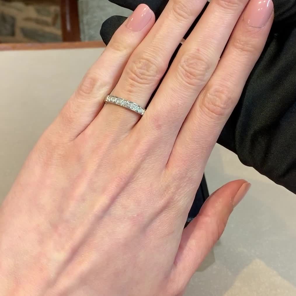 Brilliant Cut Diamond Half Eternity Ring 0.45ct in Platinum