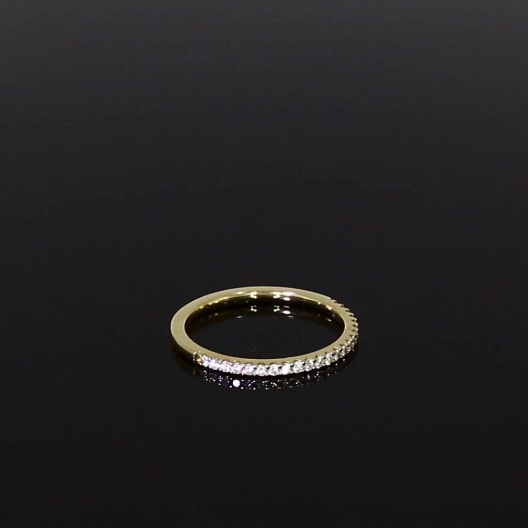 Brilliant Cut Diamond Half Eternity Ring<br /> 0.23CT in 18CT Yellow Gold