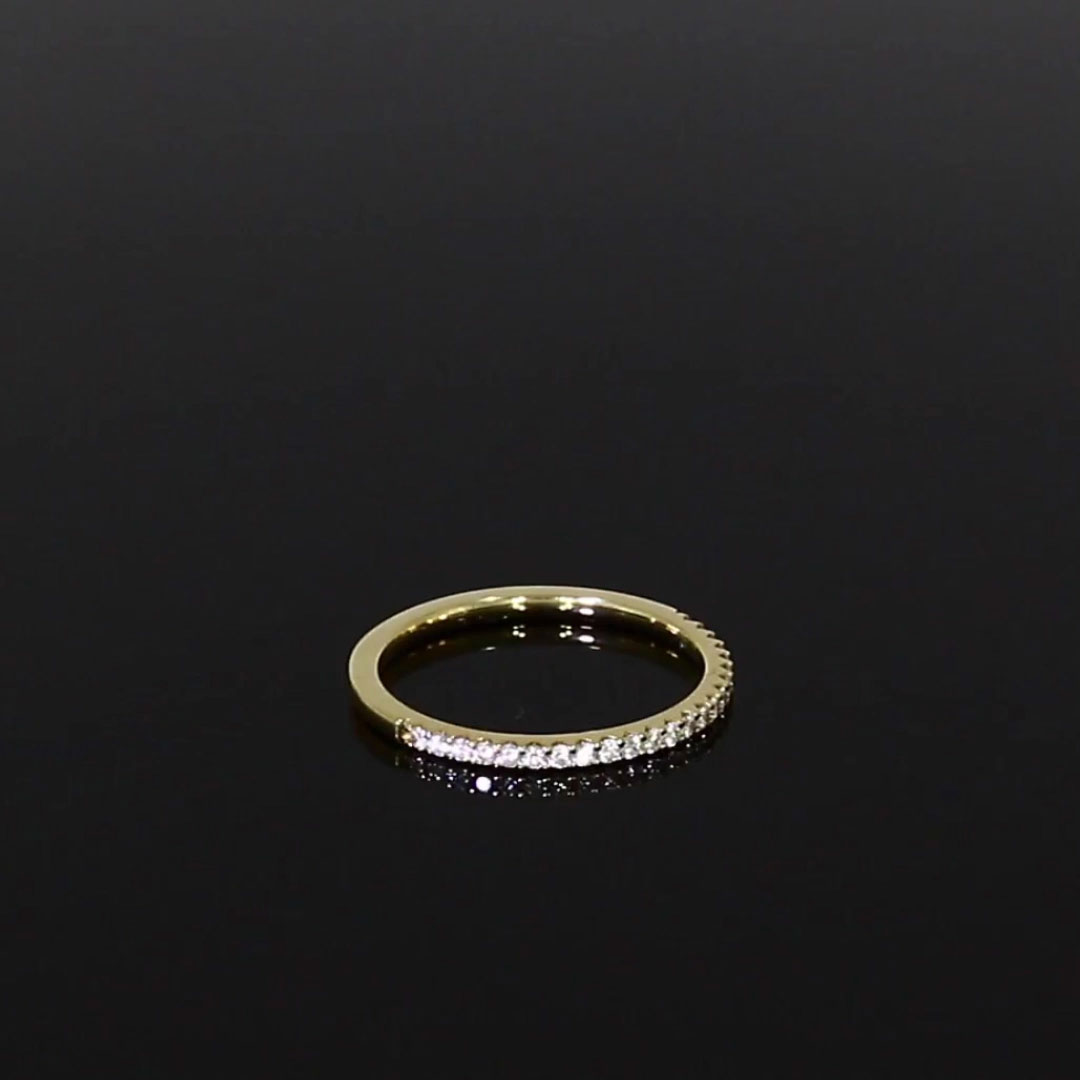 Brilliant Cut Diamond Half Eternity Ring 0.20ct in 18ct Yellow Gold