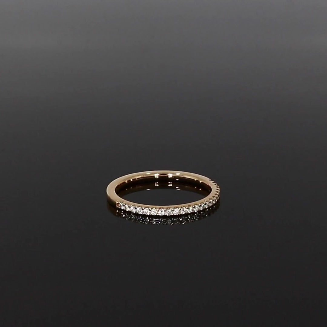 Brilliant Cut Diamond Half Eternity Ring<br /> 0.23CT in 18CT Rose Gold
