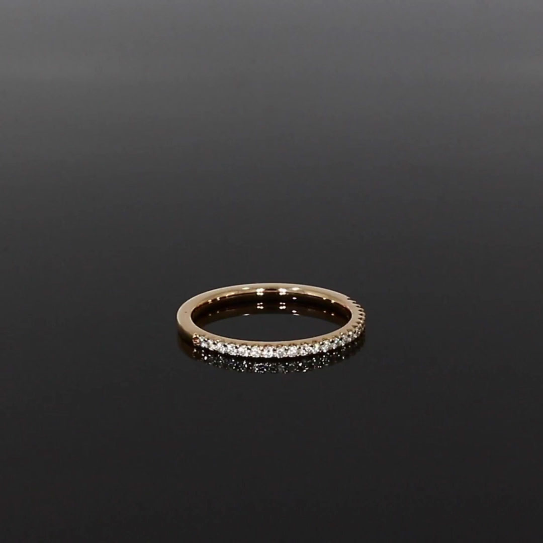 Brilliant Cut Diamond Half Eternity Ring 0.20ct in 18ct Rose Gold