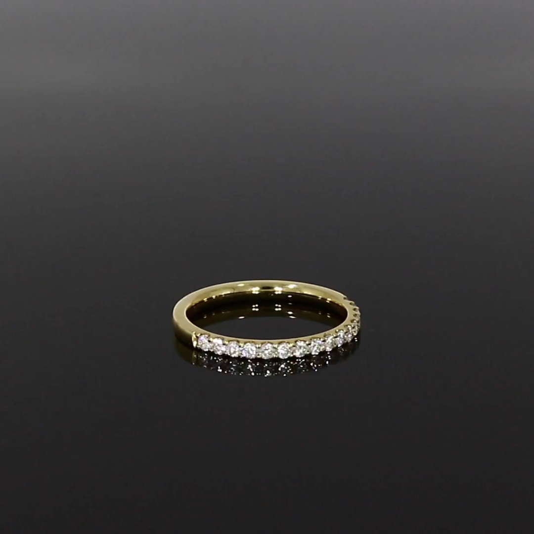 Brilliant Cut Diamond Half Eternity Ring<br /> 0.45CT in 18CT Yellow Gold