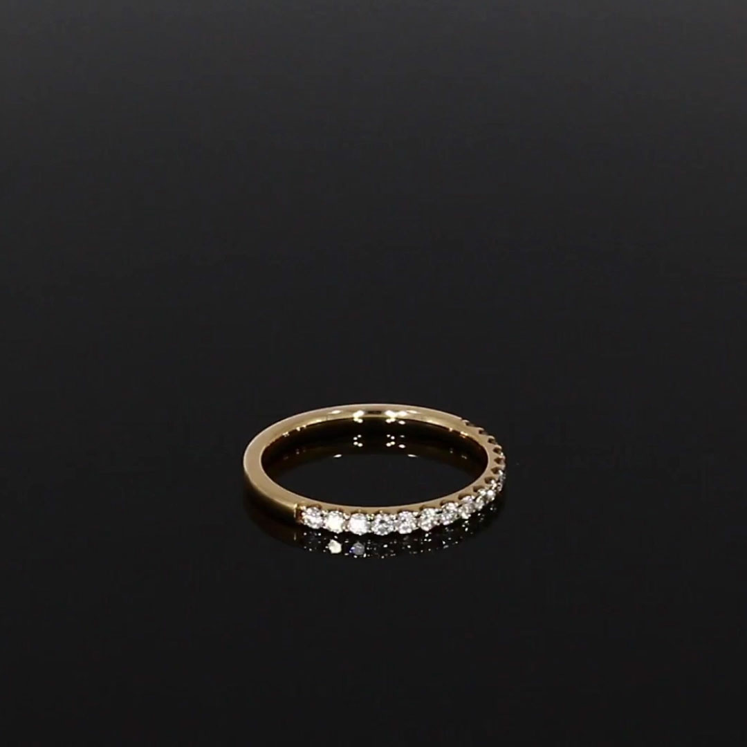 Brilliant Cut Diamond Half Eternity Ring 0.36ct in 18ct Rose Gold
