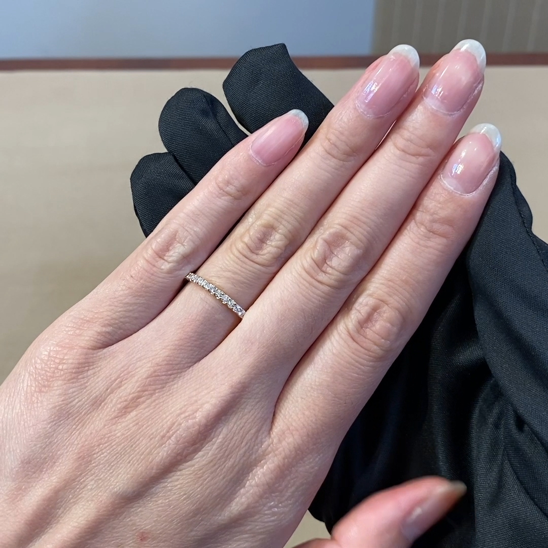Brilliant Cut Diamond Half Eternity Ring 0.36ct in 18ct Rose Gold