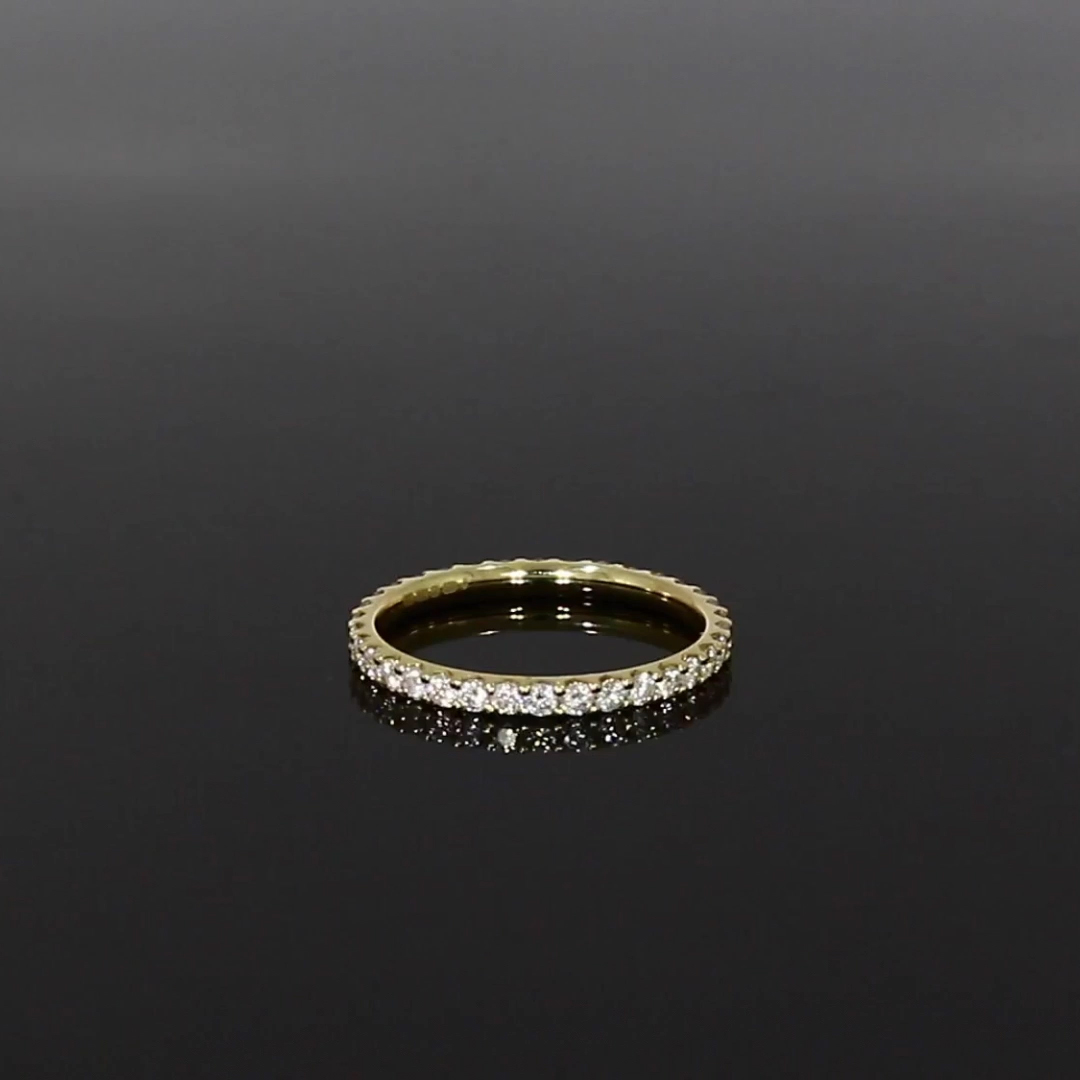 Brilliant Cut Diamond Eternity Ring 0.75ct in 18ct Yellow Gold