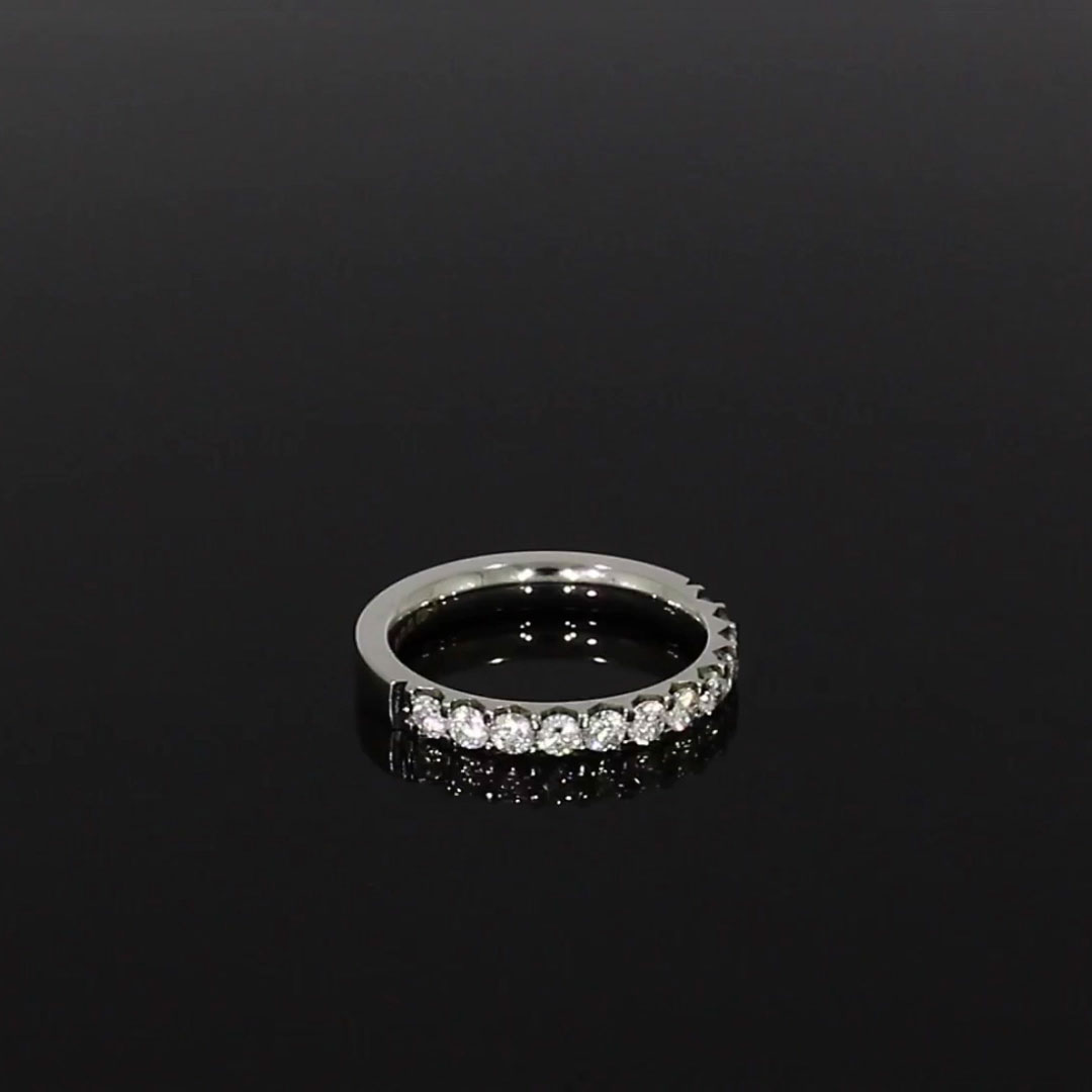 Classic 0.70ct Diamond Half Eternity Ring in Platinum