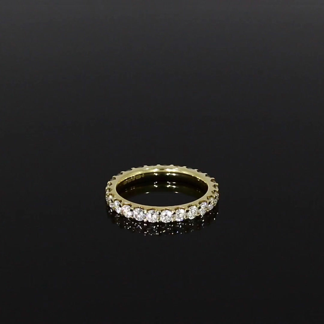Brilliant Cut Diamond Eternity Ring 1.40ct in 18ct Yellow Gold