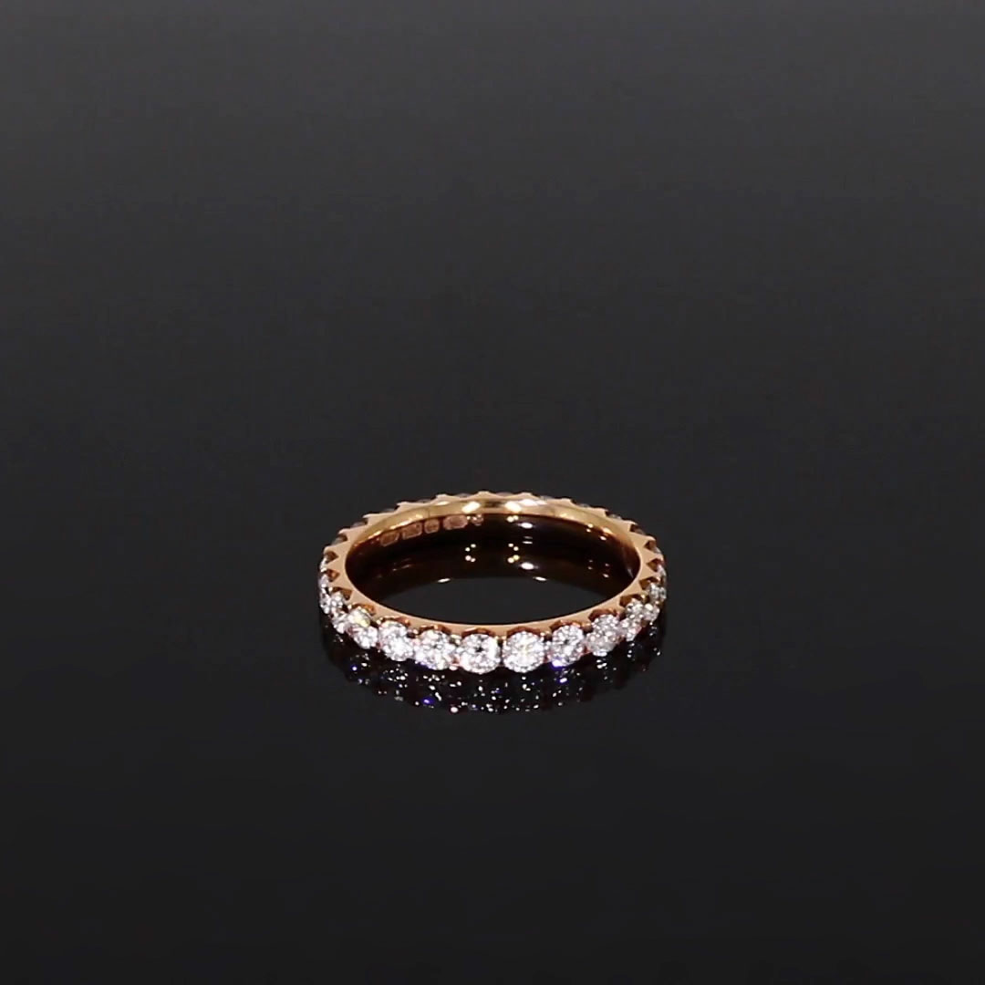 Brilliant Cut Diamond Eternity Ring 1.40ct in 18ct Rose Gold