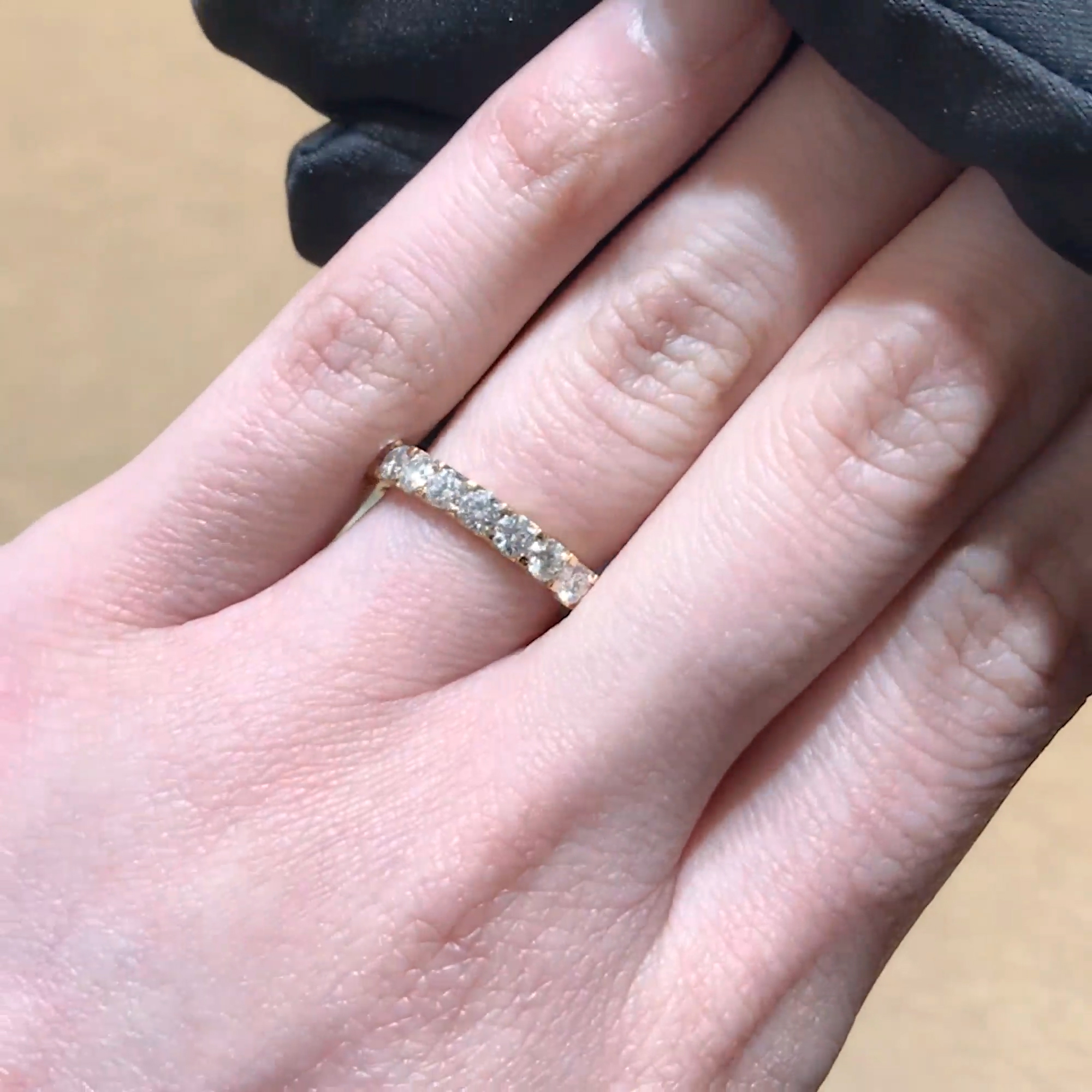 Brilliant Cut Diamond Half Eternity Ring 0.90ct in 18ct Rose Gold