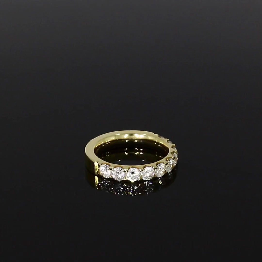 Brilliant Cut Diamond Half Eternity Ring 1.50ct in 18ct Yellow Gold