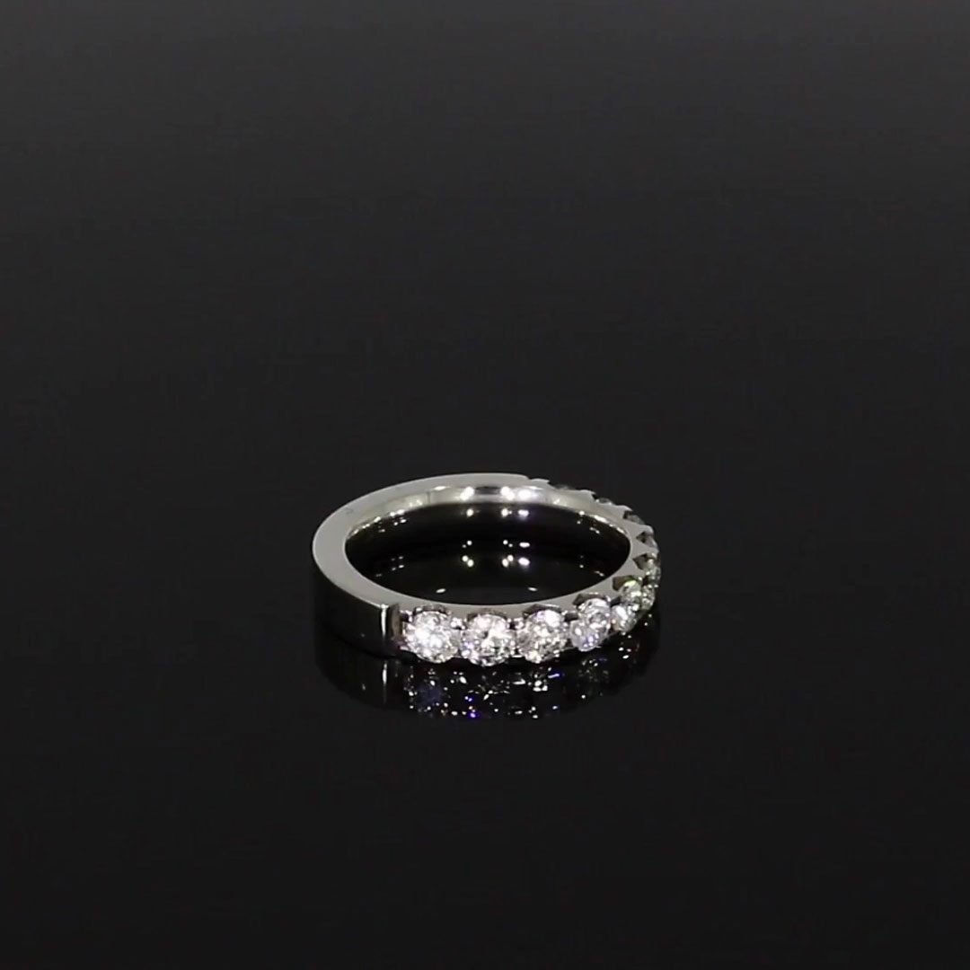 Brilliant Cut Diamond Half Eternity Ring 1.50ct in Platinum