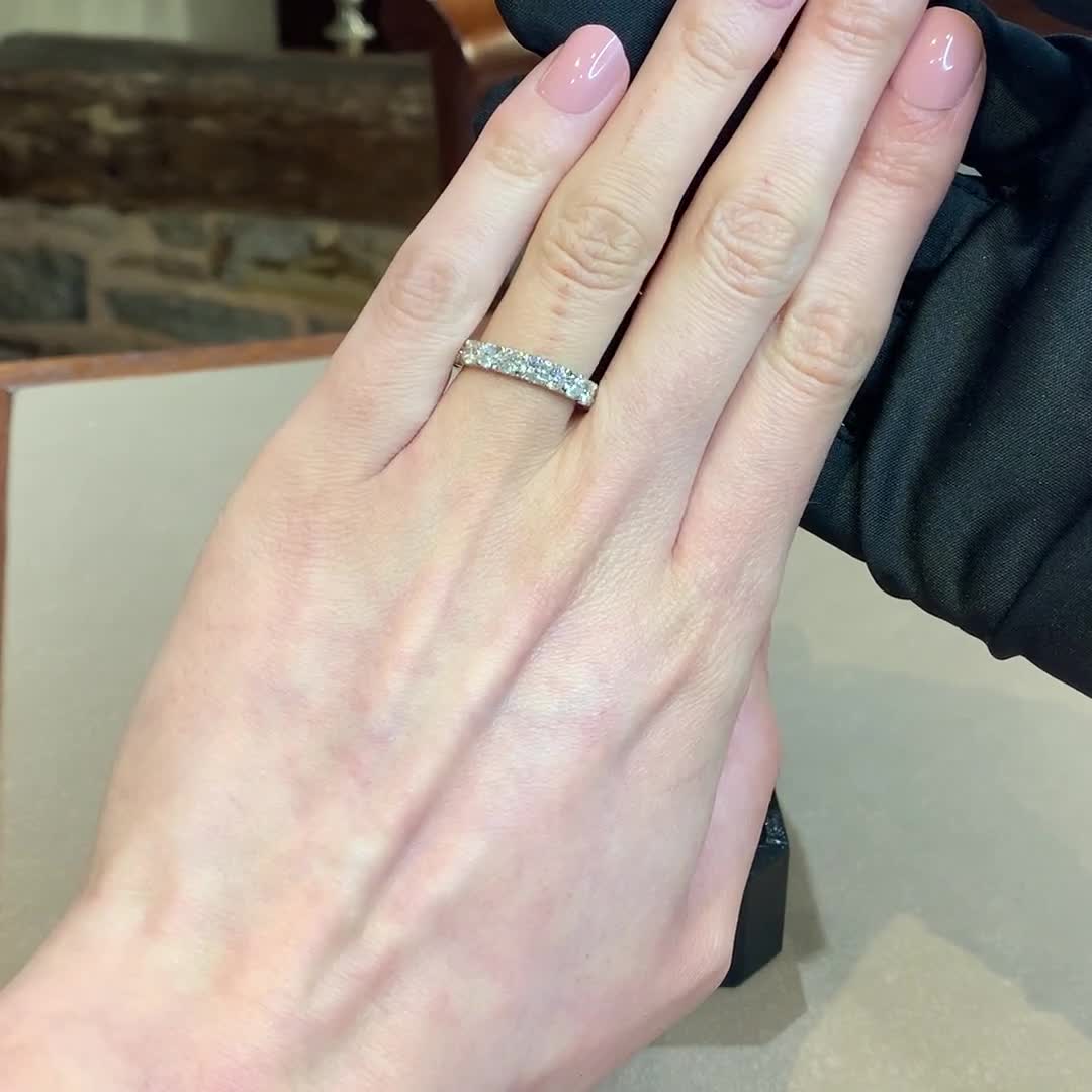 Brilliant Cut Diamond Half Eternity Ring 1.50ct in Platinum