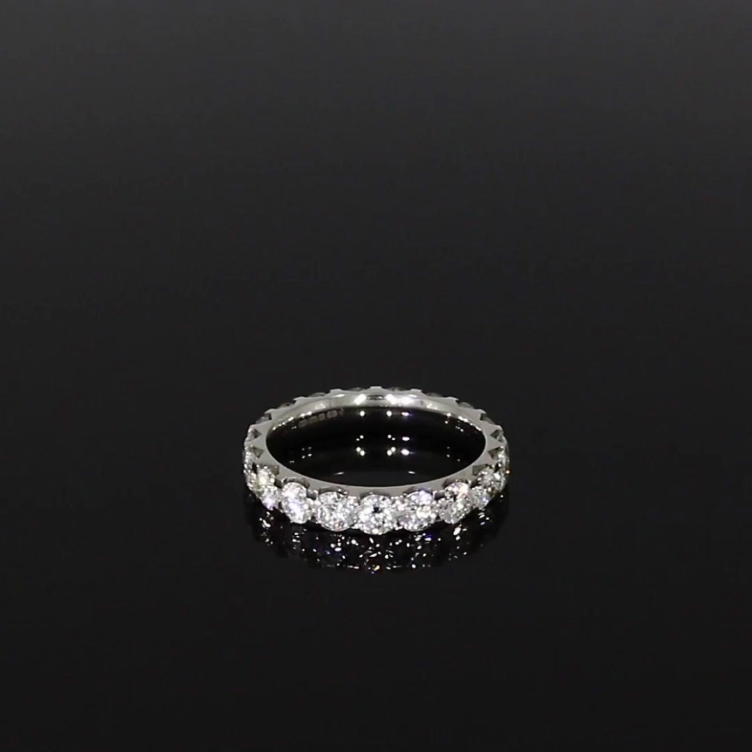 Brilliant Cut Diamond Eternity Ring 2.85ct in Platinum