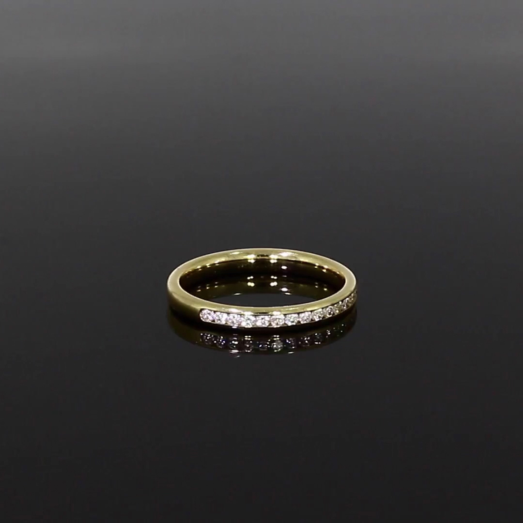 Brilliant Cut Diamond Half Eternity Ring 0.29ct in 18ct Yellow Gold