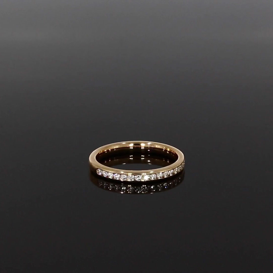 Brilliant Cut Diamond Half Eternity Ring 0.29ct in 18ct Rose Gold