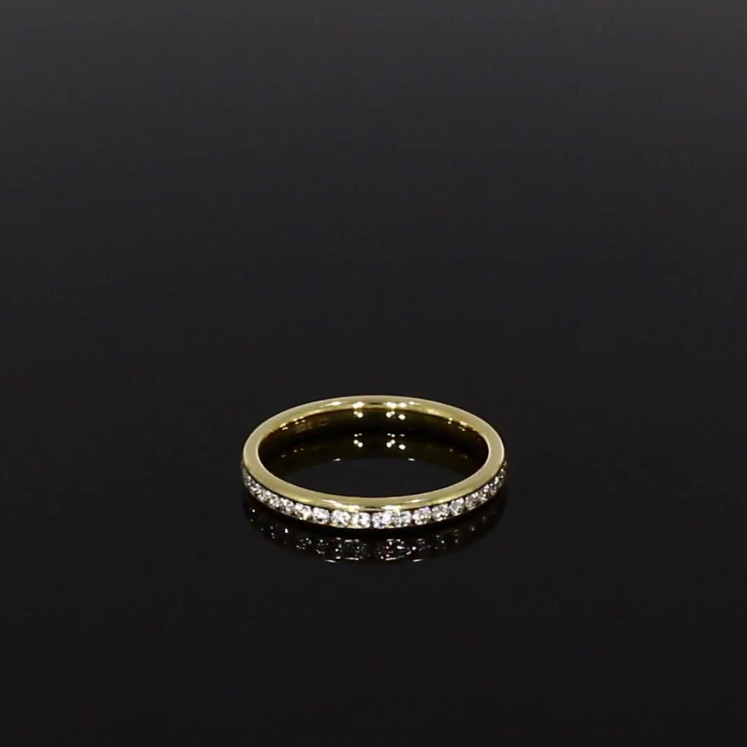 Brilliant Cut Diamond Eternity Ring 0.63ct in 18ct Yellow Gold