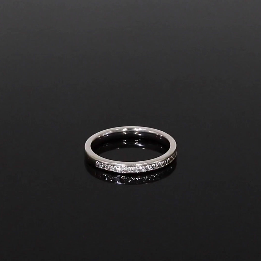 Princess Cut Diamond Half Eternity Ring 0.40ct in Platinum