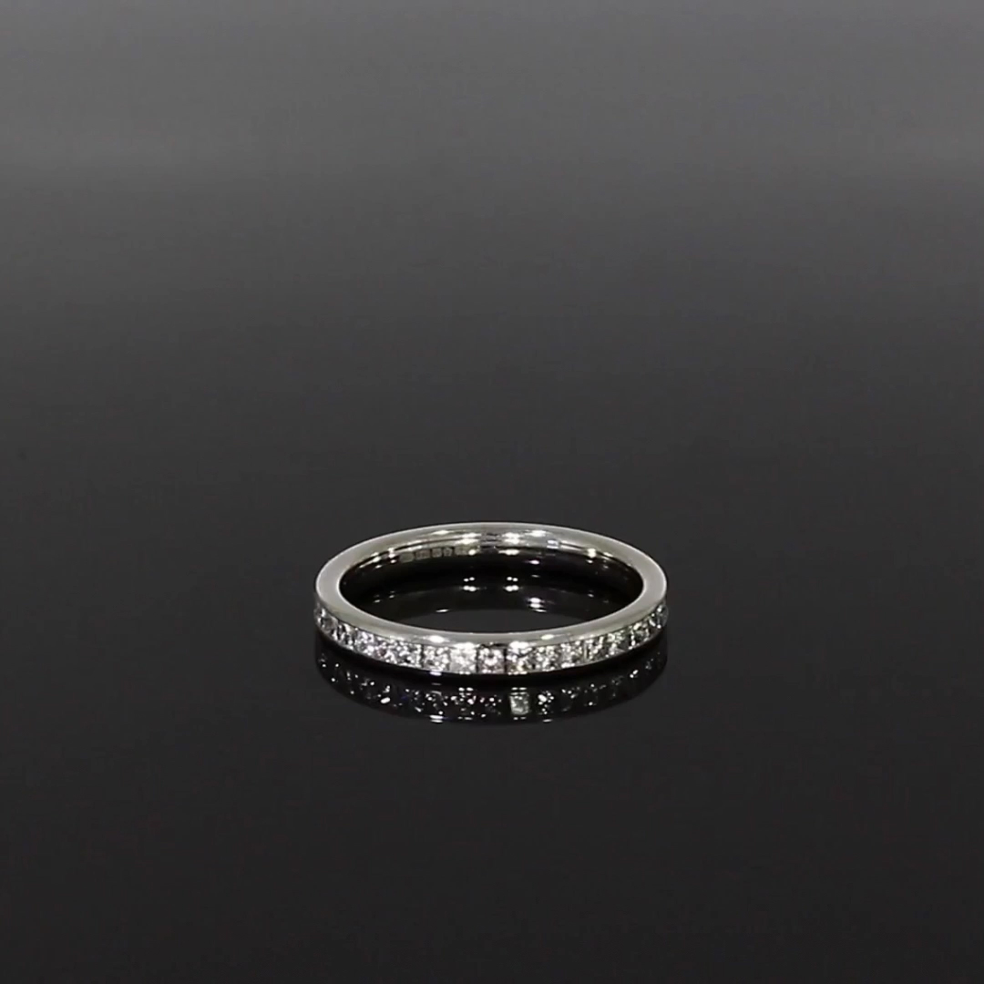 Princess Cut Diamond Eternity Ring 0.78ct in Platinum