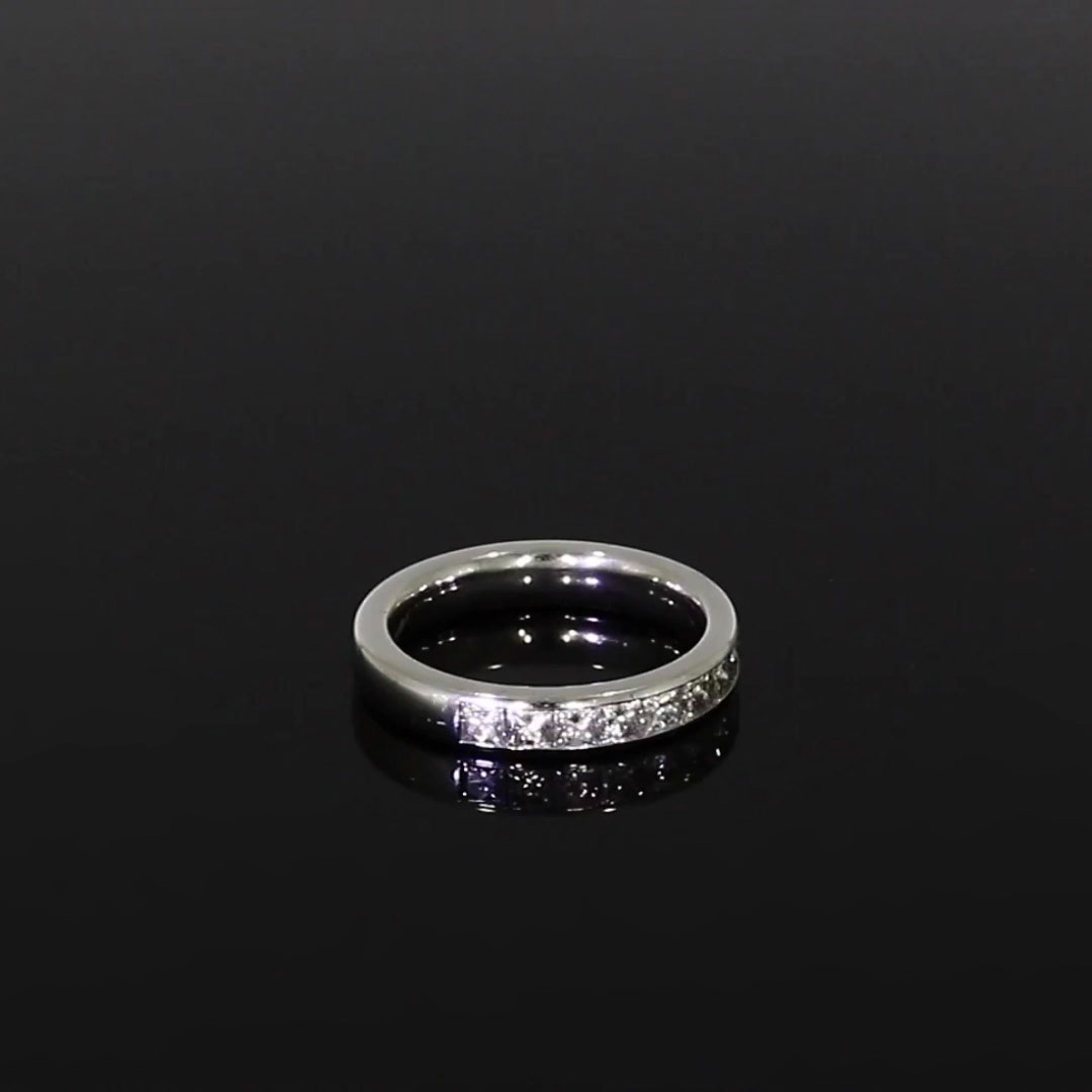 Classic 1.20ct Diamond Half Eternity Ring in Platinum
