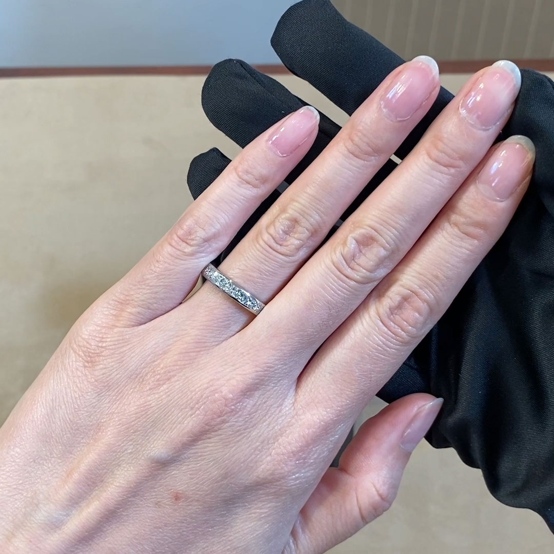 Classic 1.20ct Diamond Half Eternity Ring in Platinum