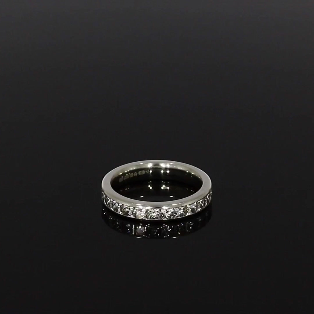 Princess Cut Diamond Eternity Ring 2.33ct in Platinum