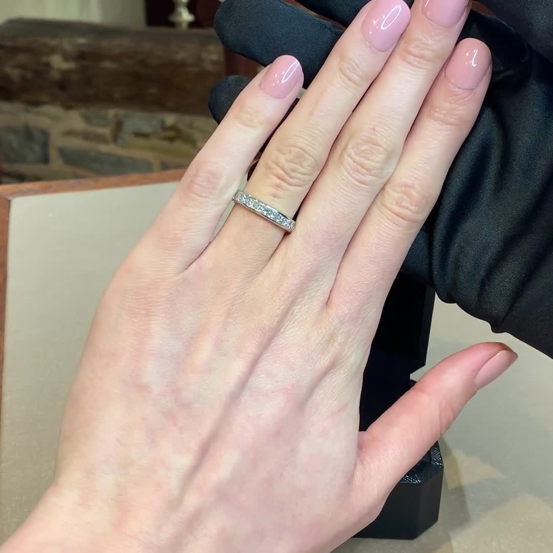 Princess Cut Diamond Eternity Ring 2.33ct in Platinum