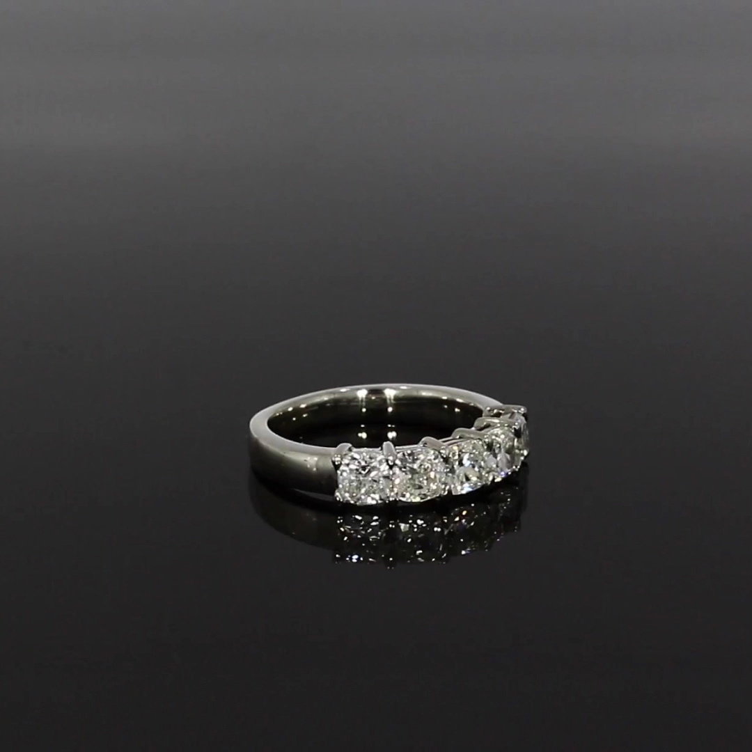 Five Stone Diamond Ring  2.5ct in Platinum