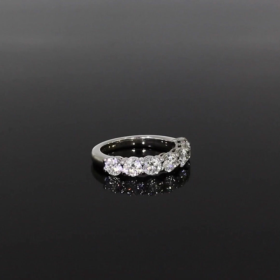 Seven Stone Diamond Ring<br />  2.10CT in Platinum