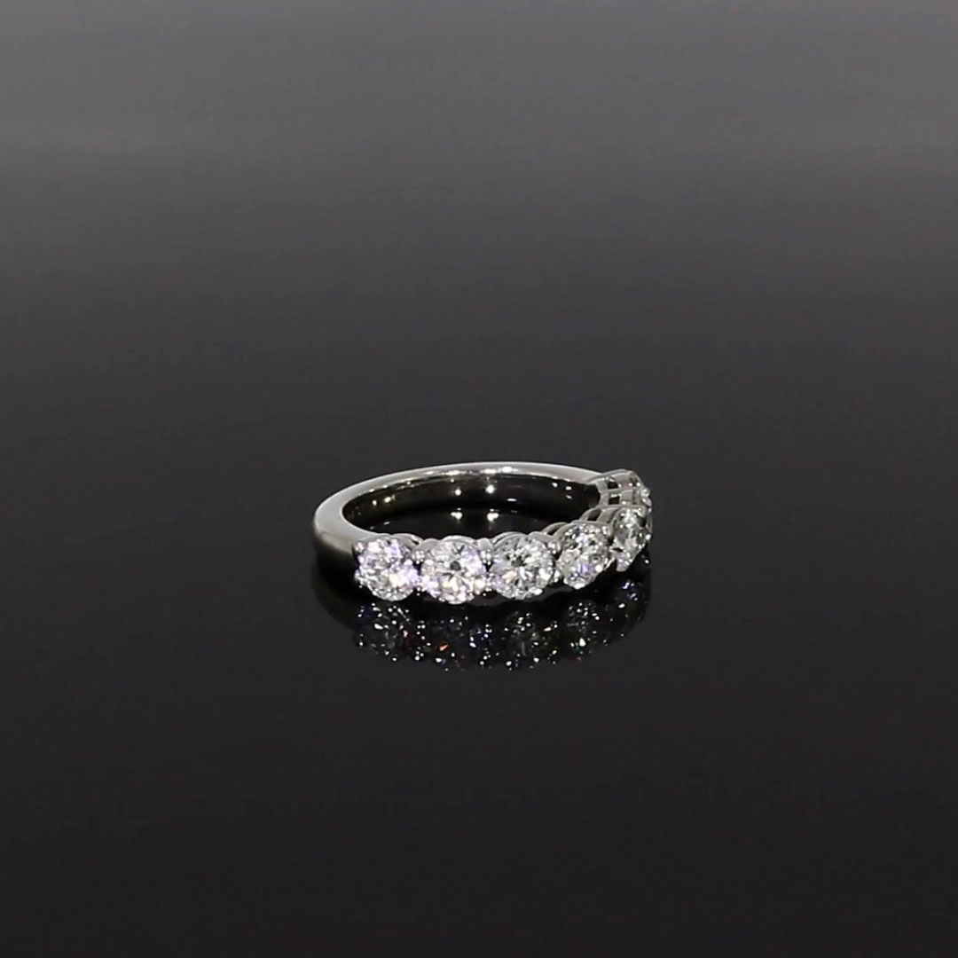 Seven Stone Diamond Ring  2.10ct in Platinum