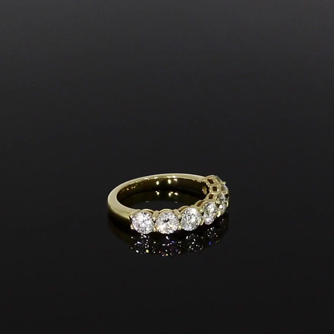 Seven Stone Diamond  Ring 2.10ct in 18ct Yellow Gold