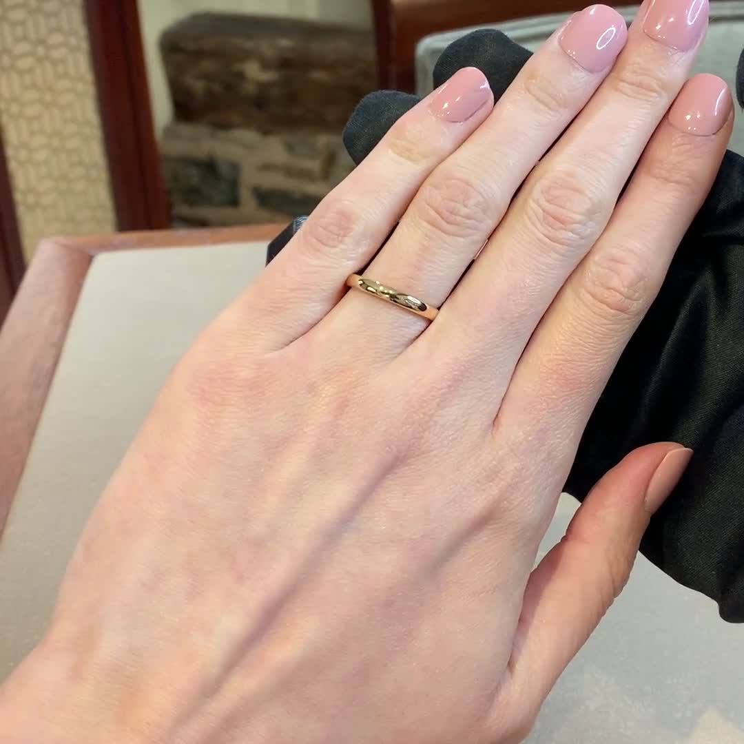 2.5mm Pragnell Court Wedding Ring in 18ct Rose Gold