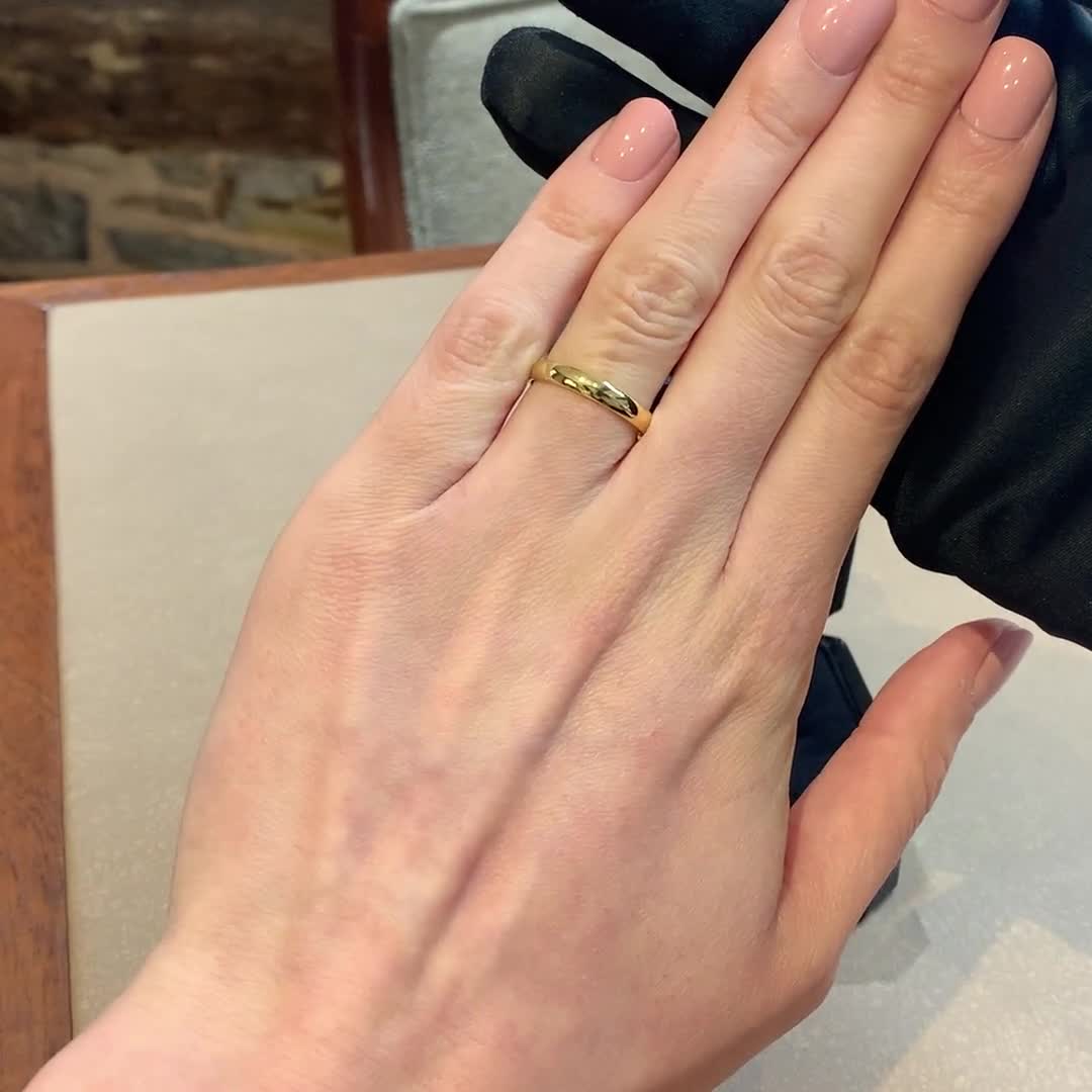 3mm Pragnell Court Wedding Ring in 18ct Yellow Gold