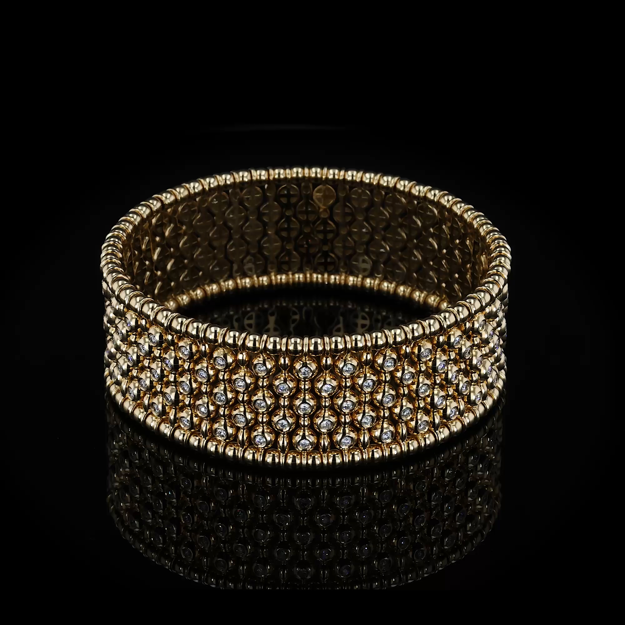 Bohemia Diamond Wide Bangle 2.356ct in 18ct Yellow Gold