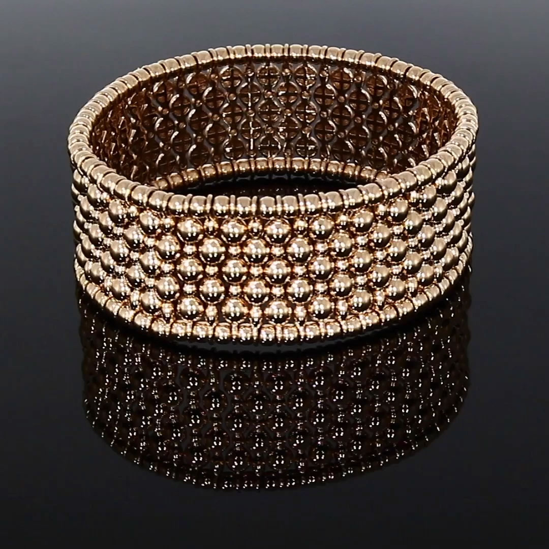 Bohemia Wide Bangle in 18ct Rose Gold