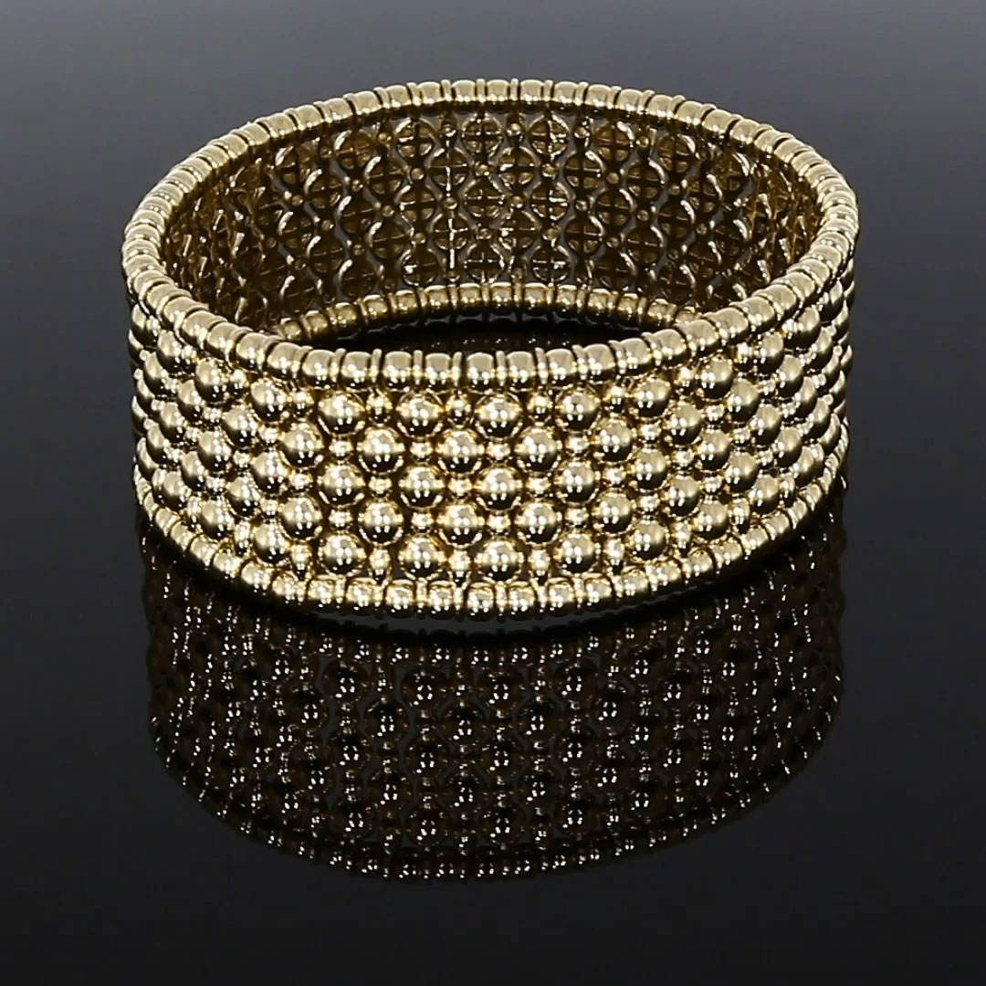 Bohemia Wide Bangle in 18ct Yellow Gold