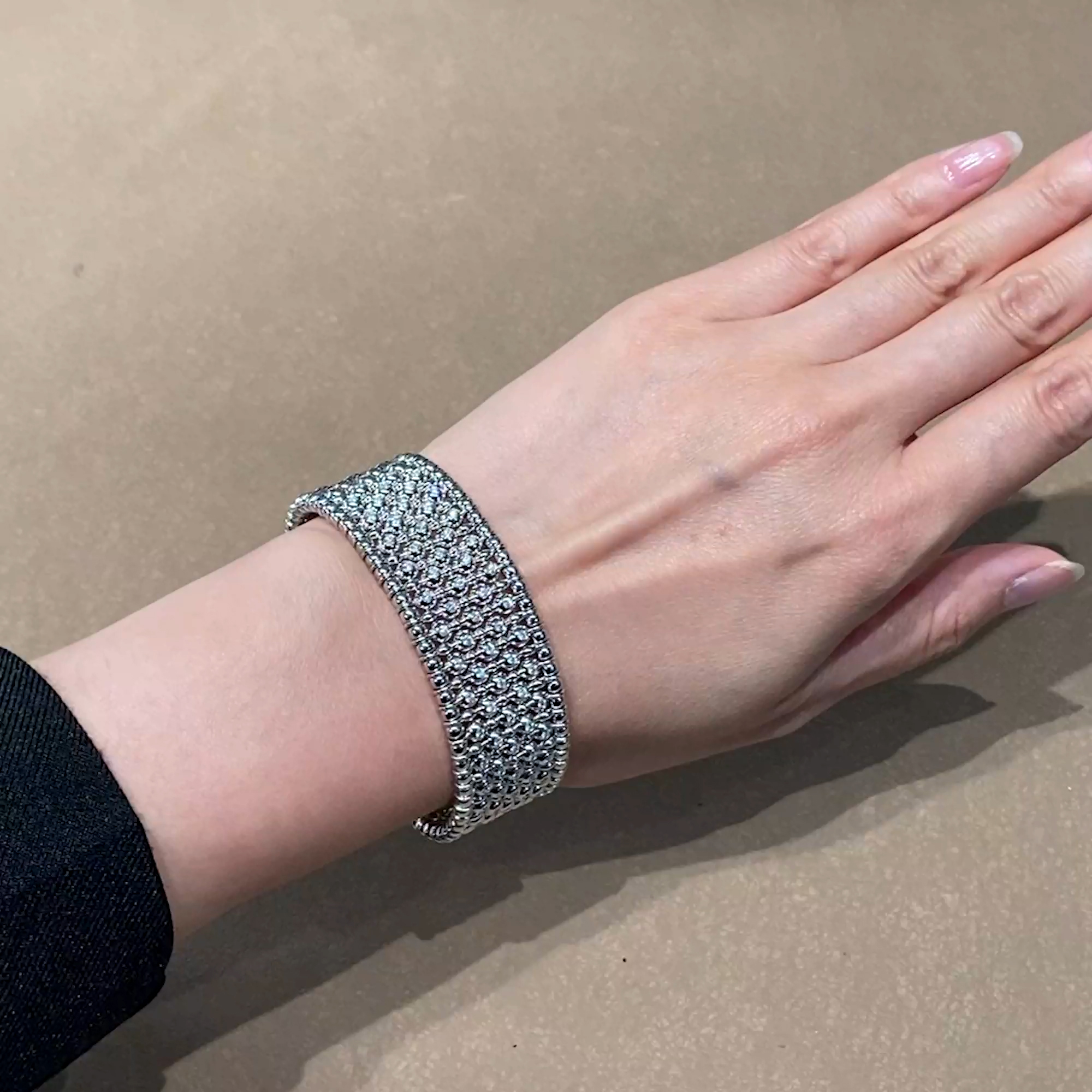 Bohemia Diamond Wide Bangle 2.28ct in 18ct White Gold