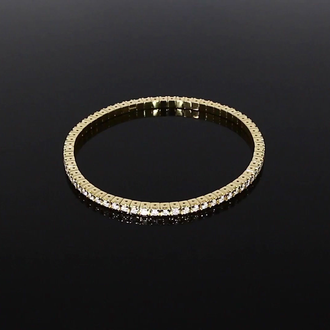 Expandable Diamond Bangle <br /> 2.24ct in Yellow Gold