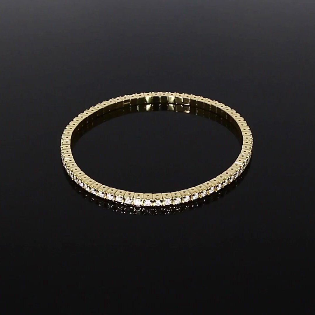 Expandable Diamond Bangle 2.24ct in 18ct Yellow Gold