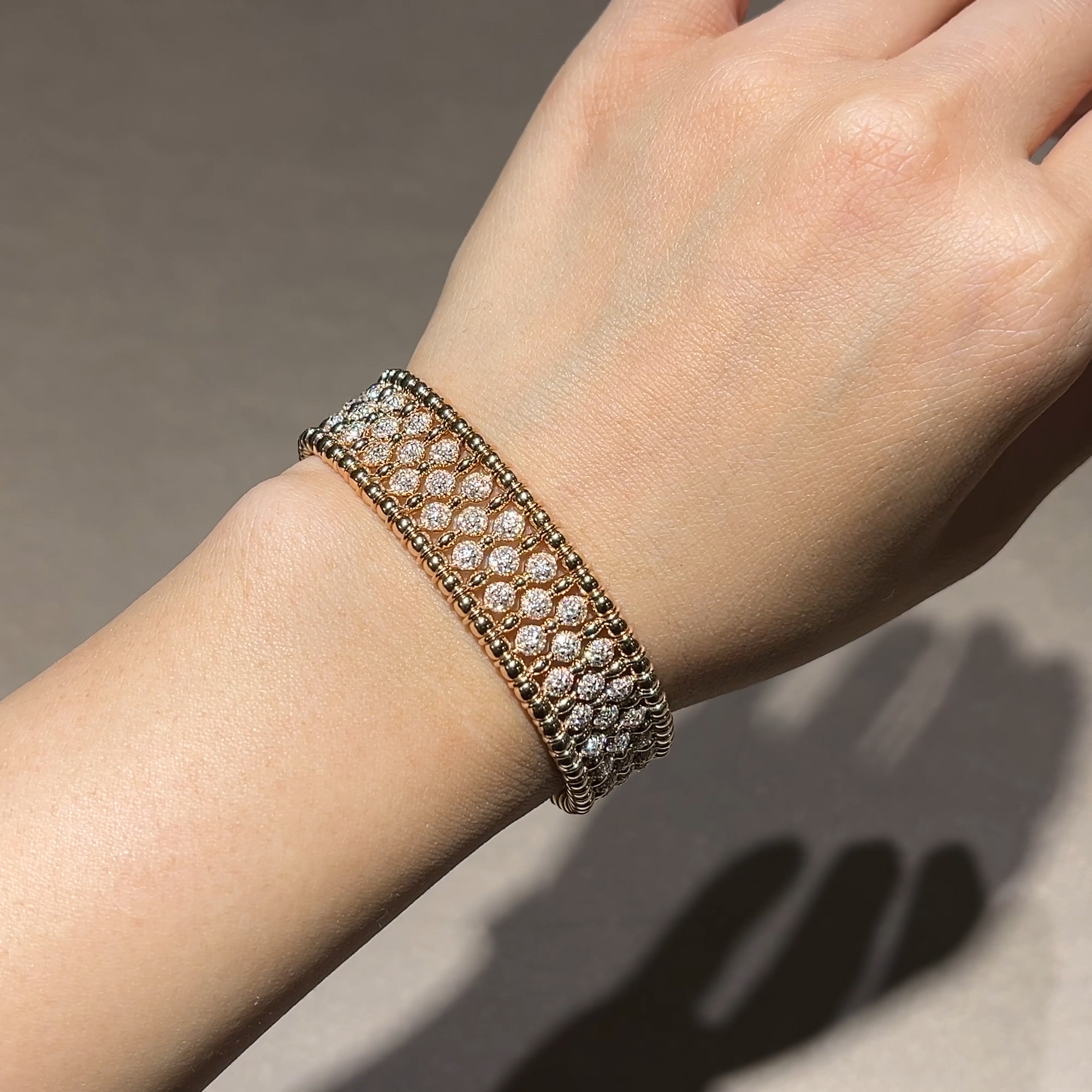 Bohemia Diamond Wide Bangle 4.41ct in 18ct Yellow Gold