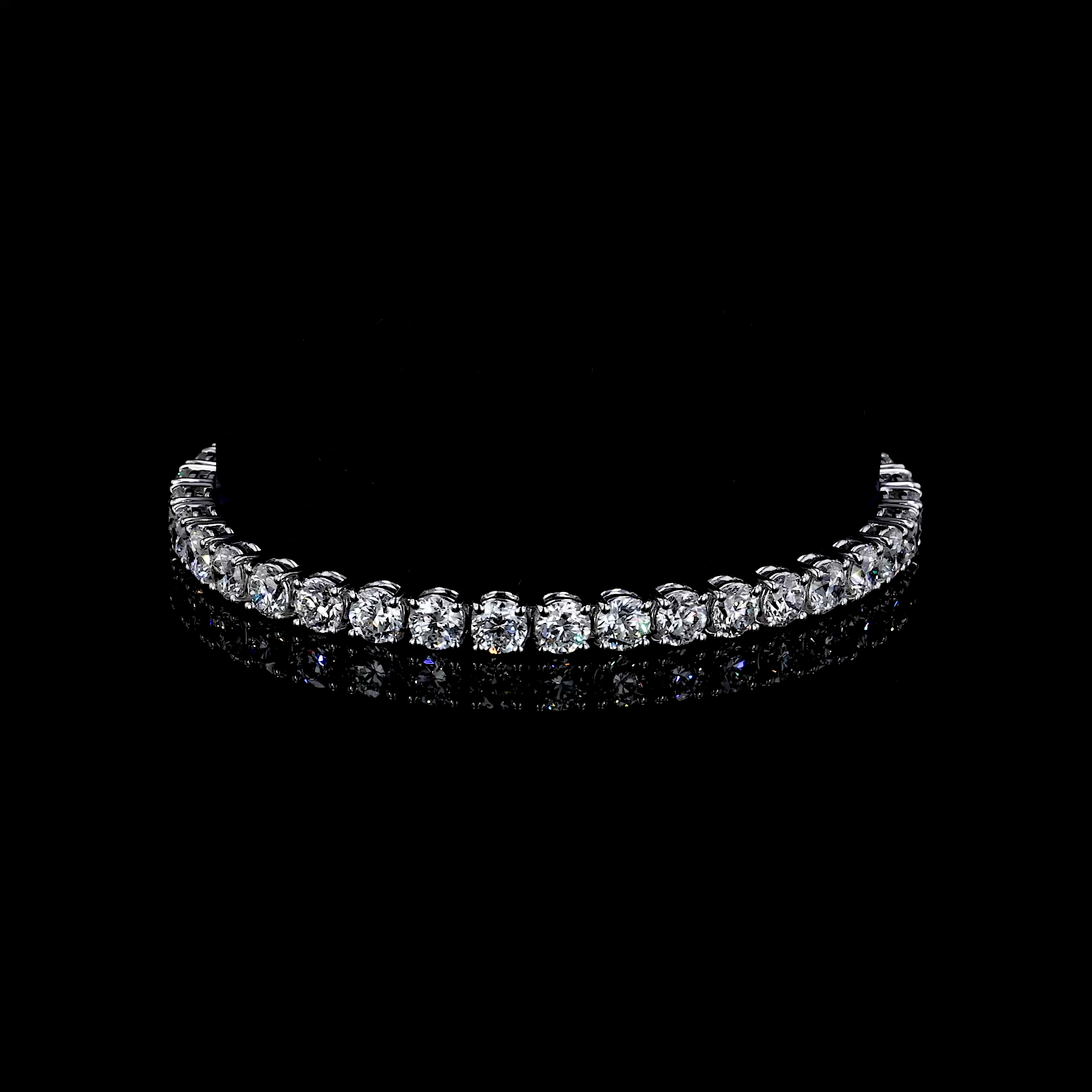 Brilliant Cut Diamond Line Bracelet 14.80ct in 18ct White Gold