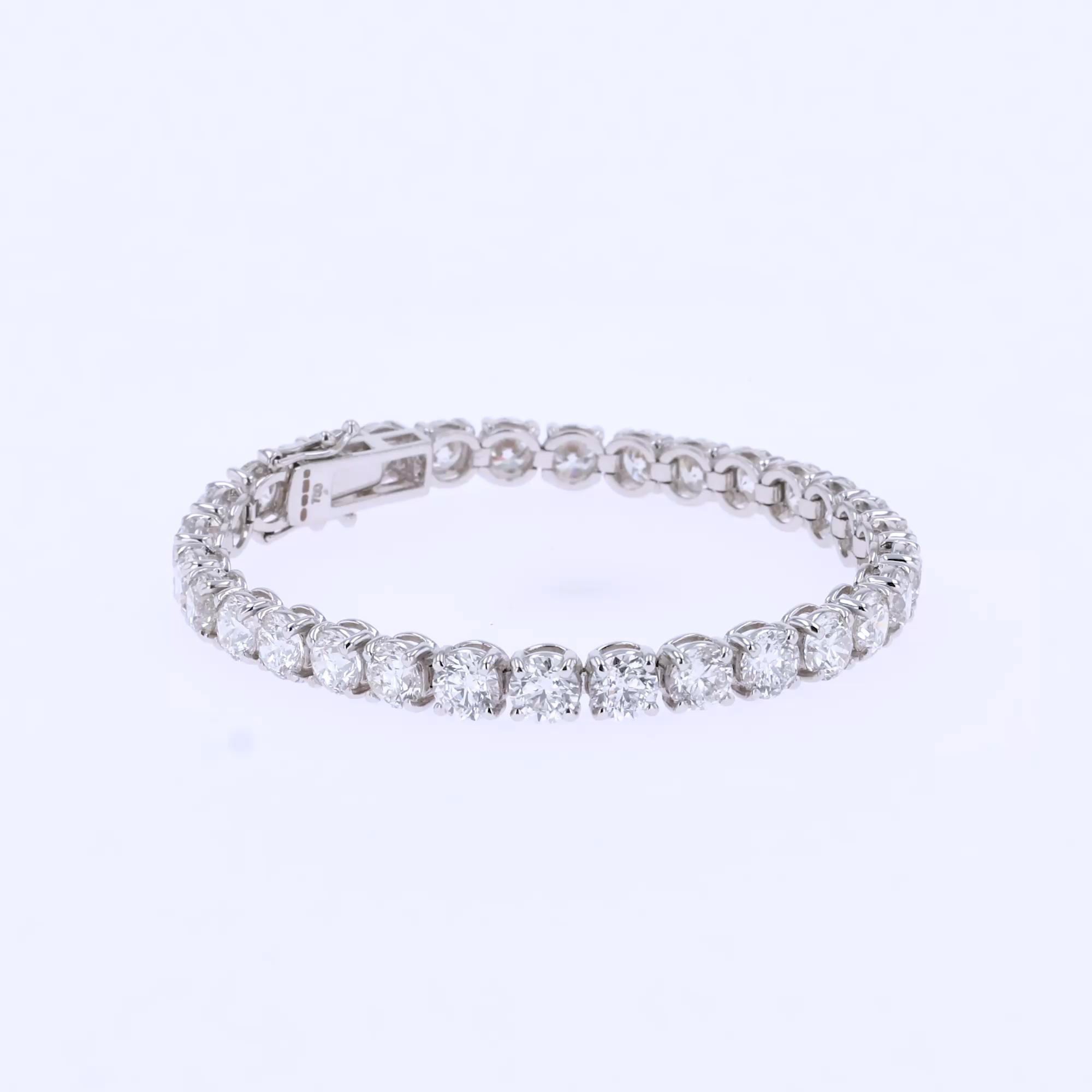 Brilliant Cut Diamond Line Bracelet 21.00ct in 18ct White Gold
