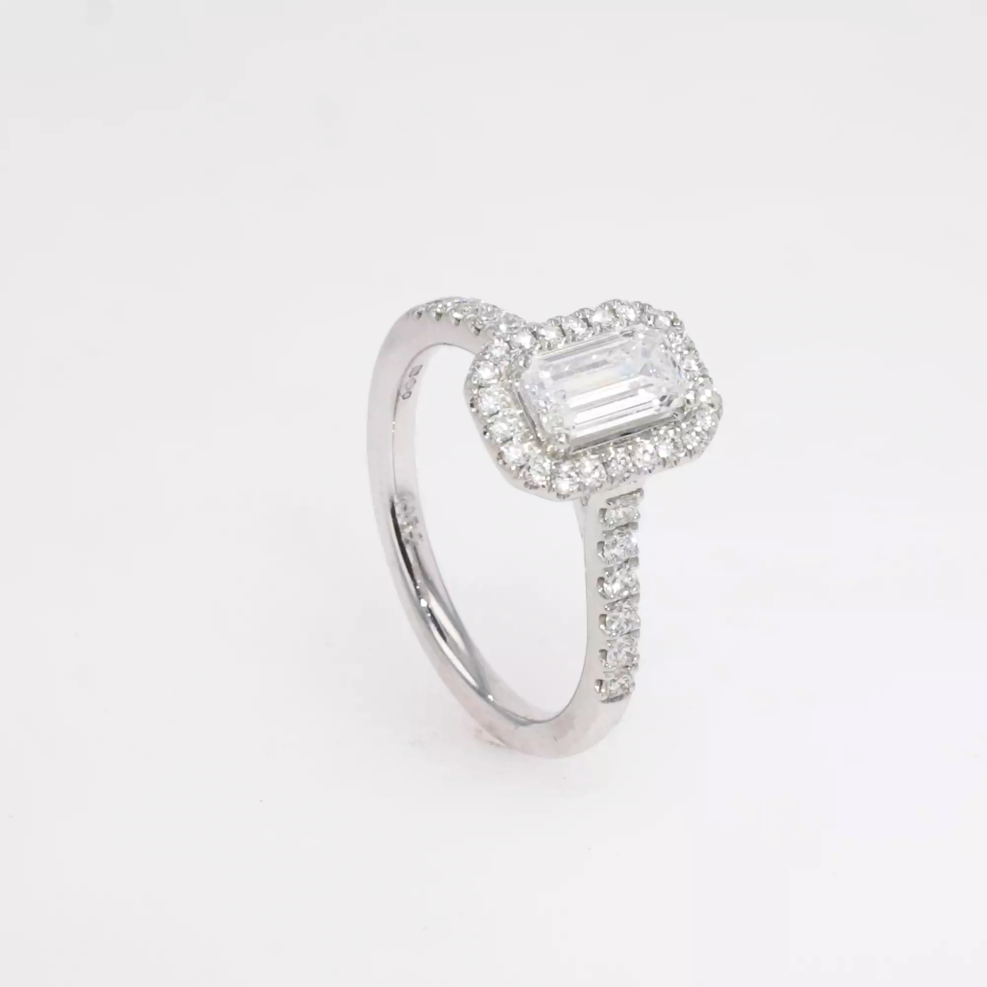 Celestial Emerald Cut Diamond Cluster Ring